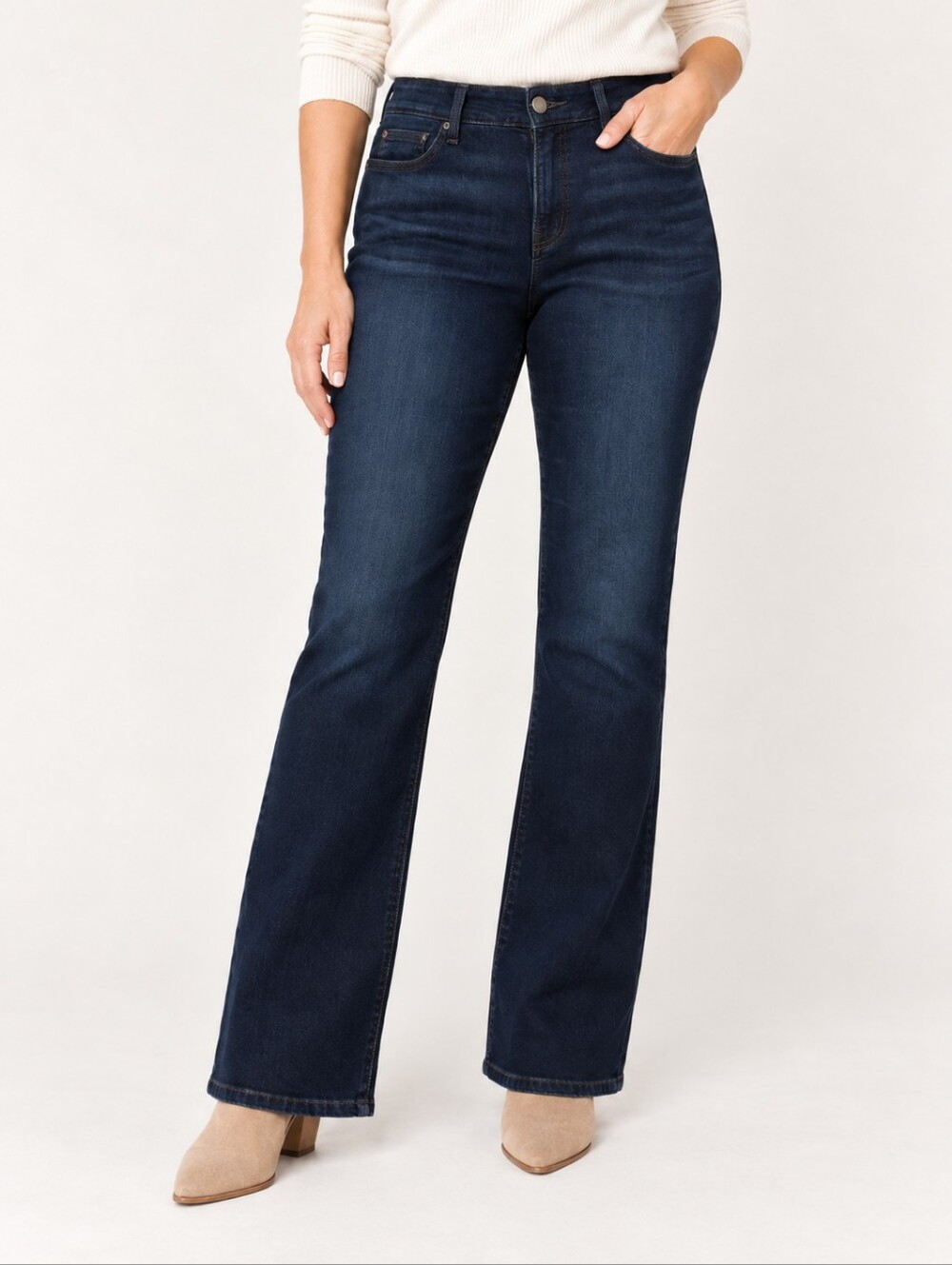 NYDJ Barbara Bootcut Jeans Size 12 Sinclair Dark Wash Lift Tuck 32 Inseam